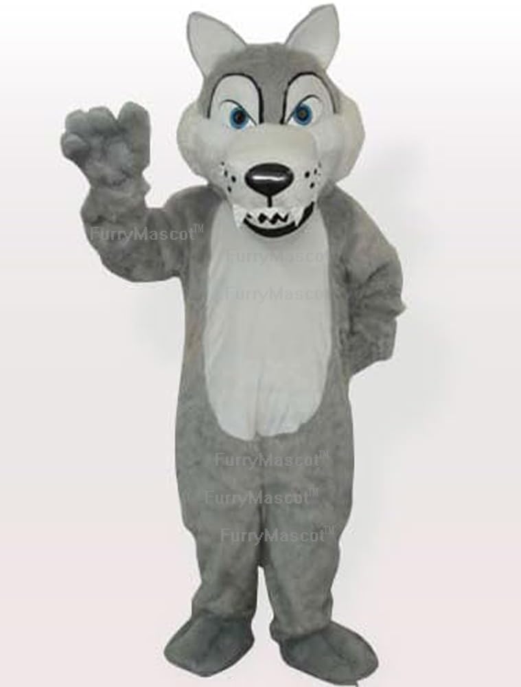 Funny Timber Wolf Suit Animal Mascot Costume Party Carnival Costumes With Fan Inside the Head