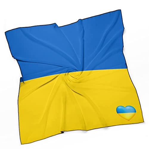 Ukraine Flag of Ukrainian Women Scarf Square Silk, Head Scarf Neck Scarf 27 Inch Large Fashion Wrap3