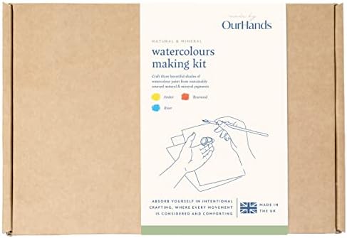 Watercolours Making Kit by OurHands - Make Your own Watercolour Paints from Natural and Mineral pigments
