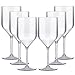 TUNDRA ICE INTERNATIONAL 6 pièces Croisiere 25 cl en Polycarbonate (Plastique Rigide), Verres à vin 100% Italian Design, Verres incassables, réutilisables et lavables au Lave-Vaisselle, Transparente