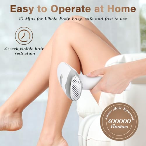 Laser Hair Removal for Women and Men, Permanent IPL Hair Removal Device with Latest Fast Flash Technology for Facial Legs Arms Hair Removal at Home Use
