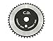 Lowrider Sprocket Compact Disc 44t 1/2 X 1/8 Chrome/Black. for Bicycles, Bikes, Beach Cruiser, Strech Bikes, limos, Chopper Cruiser