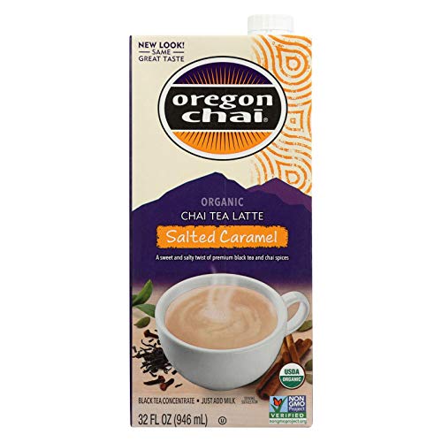 Oregon Chai, Organic Salted Caramel Chai Concentrate, 32 Fl Oz (Pack of 1)