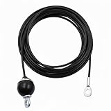 J Bryant Fitness Gym Replacement Cable Fitness Pulley Cable Thick 0.2inch/5mm Heavy Duty Steel Wire Rope for Home Gym Cable Pulley Attachments Machine Accessories (Type-B, 132