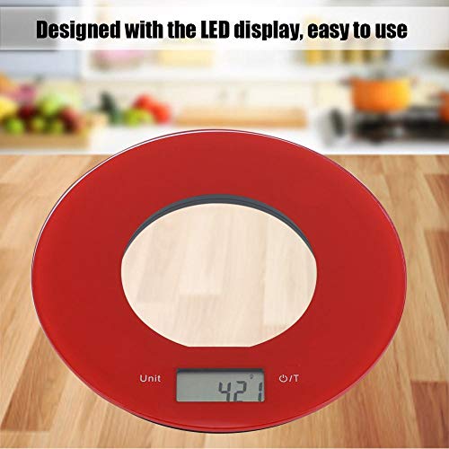 Escala de pesagem doméstica Forma redonda Balança eletrônica Segura Não-tóxico Balanças de alimentos