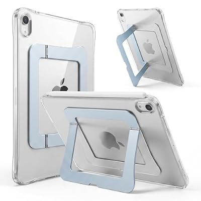 Dwopar Kickstand Case for iPad mini 7 A17 Pro, Slim Protective Clear Cover for iPad mini 7th/6th Generation 8.3 Inch 2024/2021, Sturdy Adjustable Multi-Angle Stand, Blue