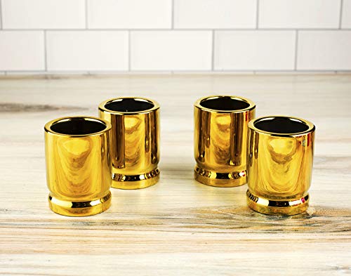 50 Caliber Bullet Shot Glasses Set - Set Of 4 - Each Holds 2 Ounces - Tactical Bullet Casings Shot Glasses By The Wine Savant #TOP1