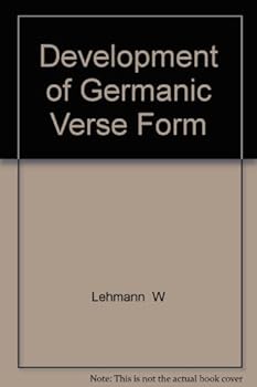 Hardcover Development of Germanic Verse Form Book