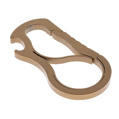 gazechimp Mosquetão De Aço Inoxidável Chaveiro Garrafa De água Fivela Gancho 25KG Backpacking - Bras