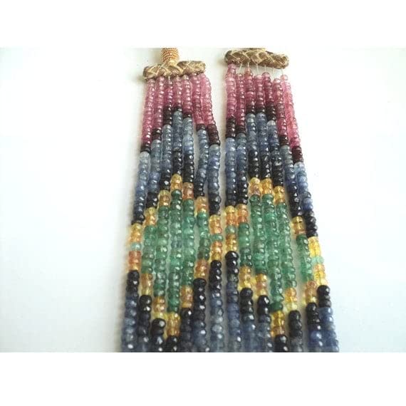 Multi Sapphire 3-5mm perles naturelles pour créer vos bijoux d'été et accessoires bohèmes