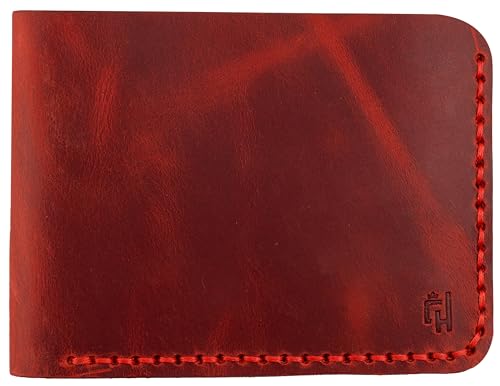 Handmade Wallets for Men - Genuine Leather Slim Minimalist Bifold Wallet and Credit Card Holder | Ideal for Front Pocket Best Gift for Men | Snap Type Closure Wallet, cp-02