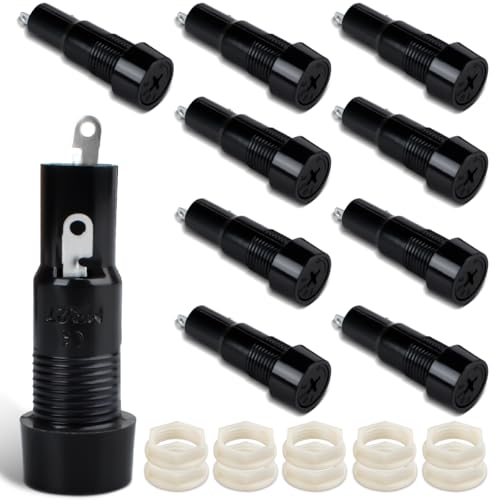 Innfeeltech 10 Stück Kreuz Schraubkappe Lötkappe montiert Sicherungshalter Basis für 5x20mm Sicherung