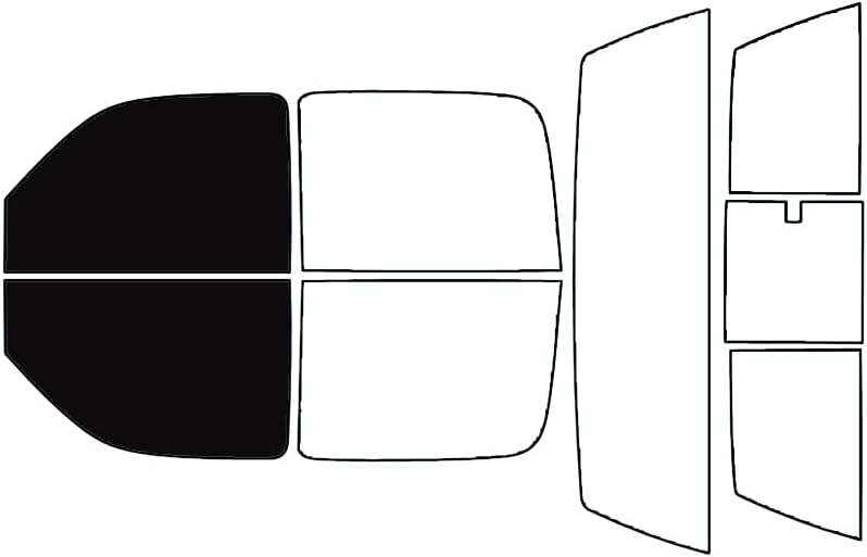 Rvinyl Window Tint Kit Compatible with Chevrolet Silverado 2001-2006 4 Door - Black 5% - Single Ply No Bubble Film - Do it Yourself Vehicle Front Precut Kit