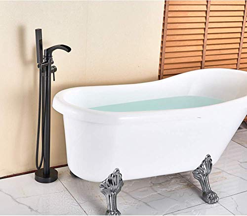 Robinet de baignoire cascade au sol en laiton chrome chic - 6