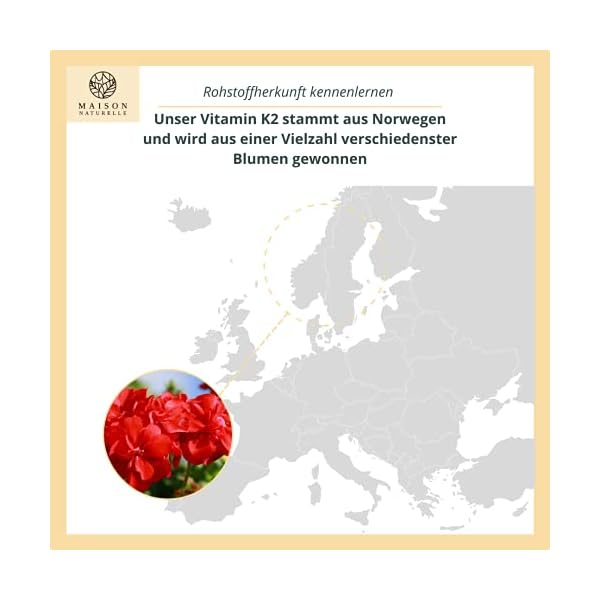 MAISON NATURELLE® D3+K2 Tropfen Vegan (1020 Stück) – Vitamin D3 K2 – Vitamin D3 Vitamin K2 hochdosiert D3 K2 Tropfen… – Bild 4