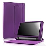 Lenovo Yoga Tab 3 8 Case - Infiland Folio Premium Leather Smart Stand Cover for 2015 Released Lenovo Yoga Tablet 3 8-Inch Tablet Only, Purple