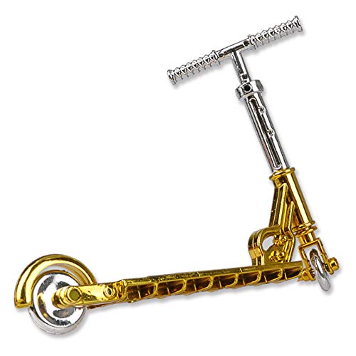 Gold Mini Two Wheel Toys Tiny Fingerboard Scooters, Mini Finger Skateboards Toy, Finger Scooter Fingertip Movement Skateboard for Finger Training Finger Toy Skateboards Finger Boards and Finger Bikes -  Seadiquiet