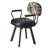 パソコンチェア 360度回転オフィスチェア 無垢材アームレスト 快適な座り心地 静かで滑りにくい 安定したサポート 自宅のコンピューター、オフィス、ラウンジエリア、寝室に適しています (ひまわり + ブラック)