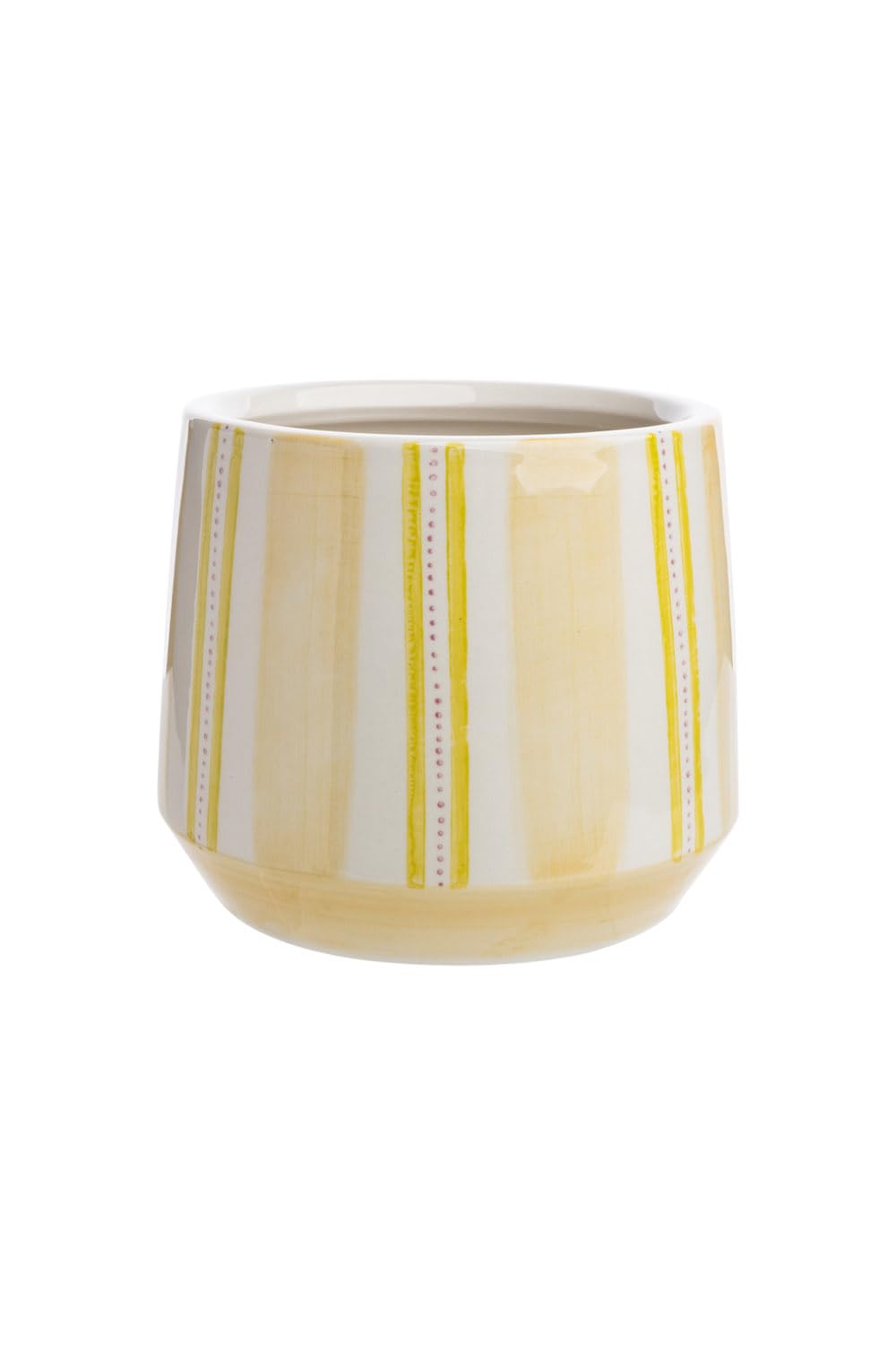 Tranquillo Blumentopf Cream AQUARELL aus Steinzeug Pflanztopf rund  Ø13,5 x 11,5 cm