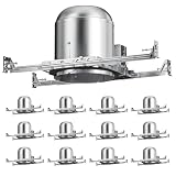 Anyhome 12 Pack 6 Inch Recessed Lighting Housing,New Construction Can Light Housing,IC Rated,AirTight,E26 Base 120V,Adjustable Hanger Bars,ETL Listed