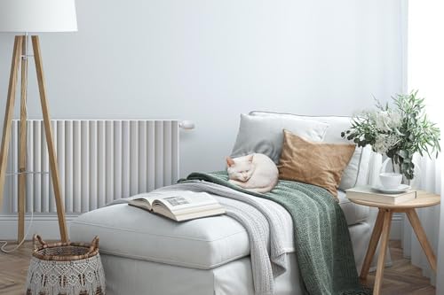 Protège et décore pour salon cache radiateur 110x60 cm à lamelles