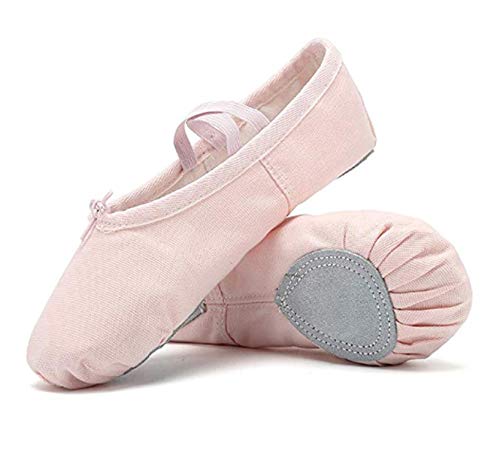 Amatt - Bailarinas de Lona para niña, Color Beige, Talla 25 EU