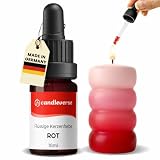 Candleverse Premium Flüssige Kerzenfarbe [Rot] | Hochkonzentrierte Farbe für DIY Kerzenherstellung | 10ml Flasche