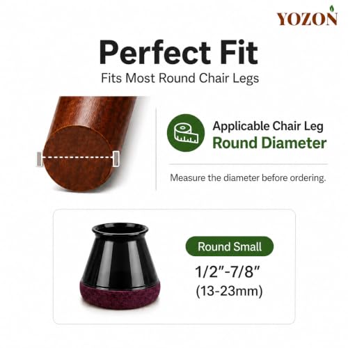 Image of 2023 New Chair Leg Floor Protector Chair Sliders Floor Protector Rubber Chair Leg Protectors for Hardwood Floors Felt Furniture Pads Silicone Caps 32Pack Black Extra Small (Fit:0.5 inch-0.8 inch) | Chair Leg Protectors for Hardwood Floors Anti-Scratch Reduce Noise Black Round Small Fit 1 /2 inch to 15 /16 inch (13~23mm)