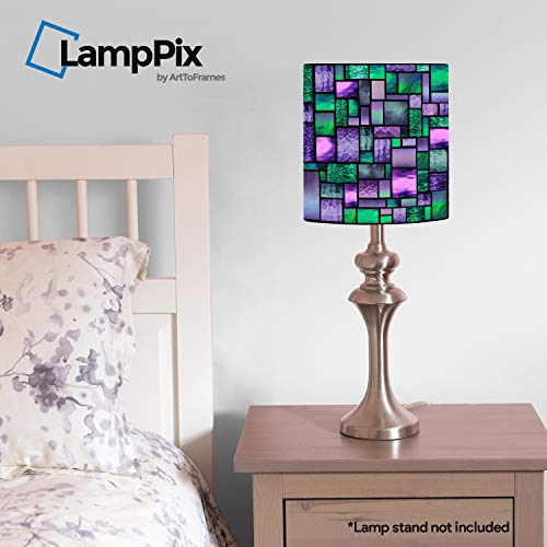 Lamppix 10.00 Inch Table Lamp Shade - Precious Zephyr Custom Printed Canvas Desk Lampshade (Spider Fitting) #TOP1