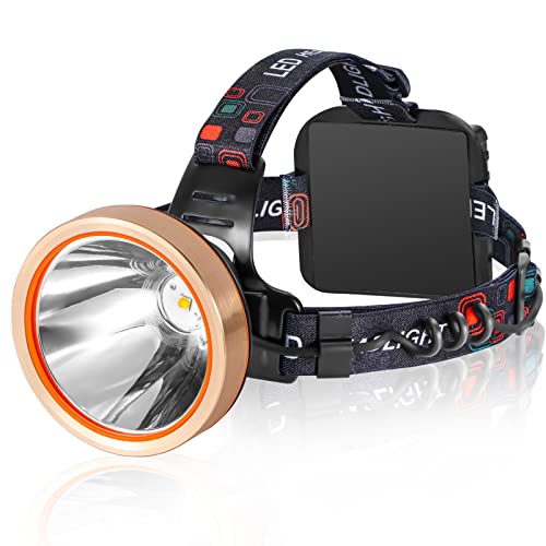 Hunting friends LED Rechargeable Headlamp Spotlight Headlight Waterproof Head Flashlight Coon Hunting Lights Fishing Lamp Searchlight for Outdoor,Camping,Hunting,Dog Walking (White Light)