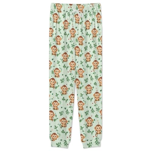 Cute Cartoon Monkey Men’s Pajama Set Long Sleeve Top And Pants Loungewear Sleepwear Pjs Nightwear2