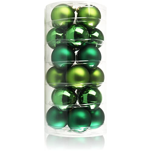 com-four® 24x Weihnachtskugeln, Christbaumkugeln aus echtem Glas für Weihnachten, Baumschmuck für den Christbaum, Ø 6 cm