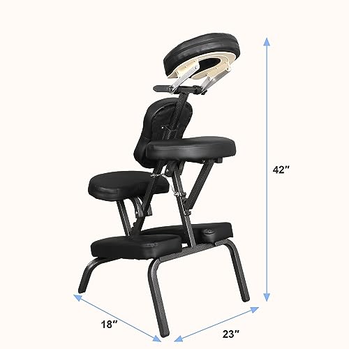 Lemy Portable Massage Chair Adjustable Lightweight Tattoo Chair High Weight Capacity Foldable Spa Chair W/Carrying Bag #TOP5