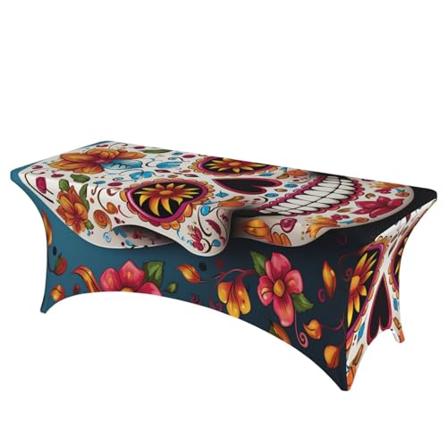 Nappe de table rectangulaire élasthanne extensible infroissable résistante fête 1.8m