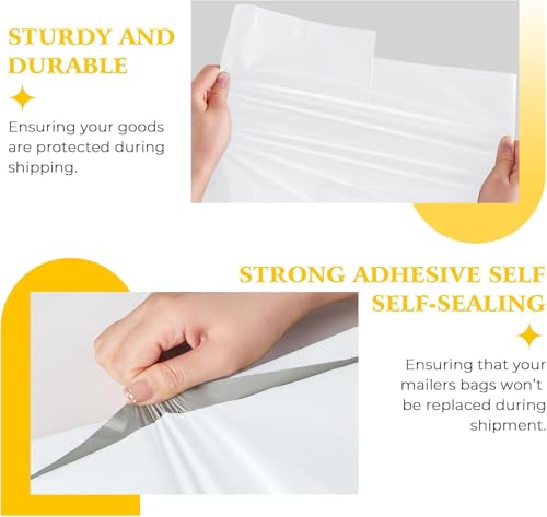 Image of Metronic Poly Mailers 17.7x22 600Pack, Large Shipping Bags for Clothes Bulk,Strong Self Adhesive Shipping Envelopes for Small Business,Waterproof Mailing Envelopes Bulk for Packaging White
