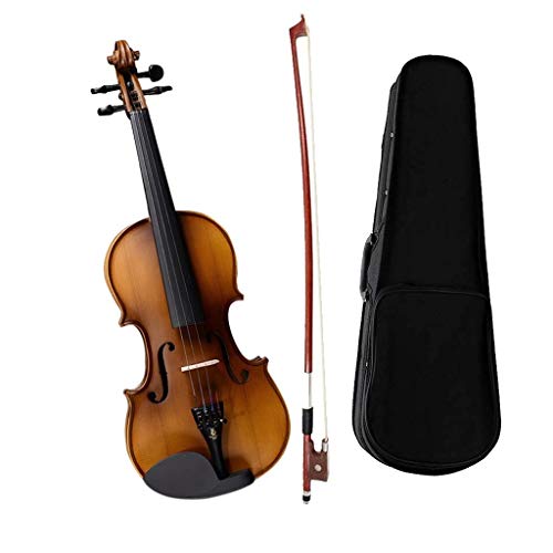 Violines Spruce Hecho a Mano y anticuado Todos los Accesorios de Madera Maciza Instrumentos de Cuerda de Arco de Rendimiento Profesional Bolsa de Entrega (Color : Brown, Size : 3/4)