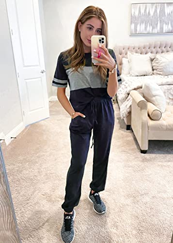 PRETTYGARDEN Women's Two Piece Sets 2025 Summer Spring Jogger Pants Travel Vacation Lounge Outfits Airplane Matching Clothes