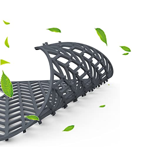 AWOKE Sink Protectors for Kitchen Sink,Kitchen Sink Protector Mat - 28.6" x 14.5" Heat-Resistant Silicone Folding Non-Slip Mat for Stainless Steel Sink with Right Drain (Grey)