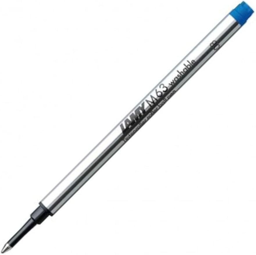 Lamy M 63 Mine 823 Tintenroller-Mine aus Metall in der Farbe Blau (löschbar) für Lamy Tintenroller mit Kappe Strichbreite B 1230614