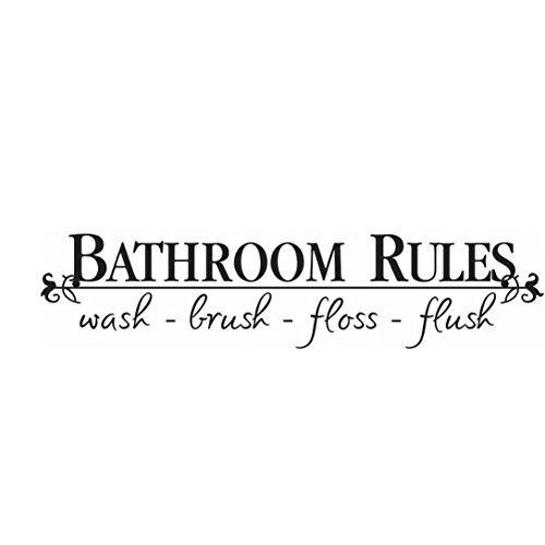 Fashion Words Wall Sticker For Bathrooms Wall Decor Bathroom Rules Wall Stickers Decal Vinyl Art Mural Wall Decor Sticker Home Decoration A Wantitall