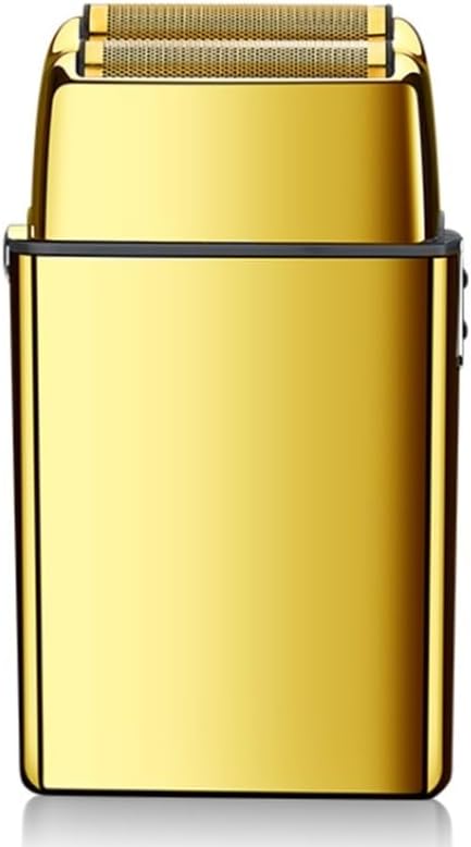 Electric Razors for Men, Cordless Metal housing Washable Electric Shaver Hair Beard Shaving Machine for Men pro Rechargeable Electric Razor Stubble (Color : Gold)