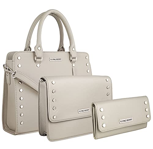 Image of FLYING BERRY Women Handbags Combo | Vegan Leather | Attractive Satchel Bags Purse | Sling Bags For Women With Long Strap And Clutch Wallet, Set of 3pcs