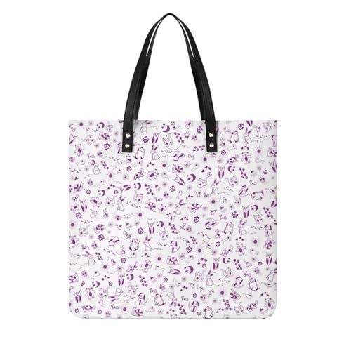 Tote bag voyage animaux griffonnés : sac shopper grand format en toile imprimée pour femme