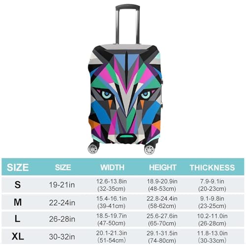 Coyote, Wolf Beast Elastic Luggage Cover Suitcase Protector for 19-32 Inch Suitcases | Universal Stretchable Travel Bag Cover | Anti-Scratch, Washable with Zipper Closure L2