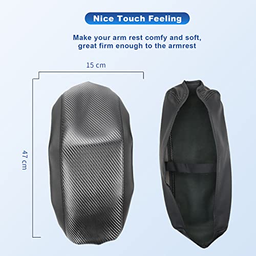 Image of CDEFG Car Center Armrest Cover Console Lid Cover for Grand Cherokee 2011-2020 2021, Armrest Pads Supporter, Scratch Resistance (Black Armrest Cover)