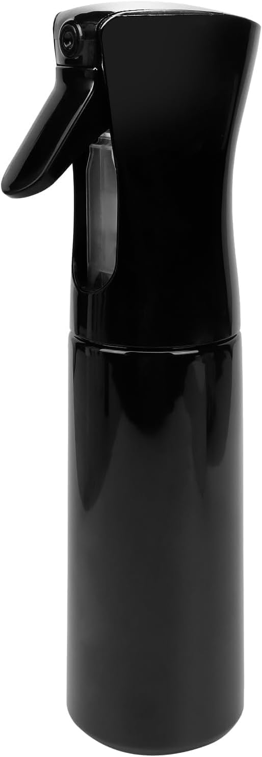ZCOCXA Refillable Continuous Mist Spray Bottle 300 ml for Hair Styling, Plant Watering, Salon Use & Pet Grooming - Fine Mist Empty Water Sprayer with Trigger Pump Design, Black-image-16