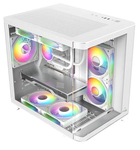 Gabinete para PC Iceberg Gaming Crystal Wave M Blanco con vidrio templado curvado y fuente de poder 700BX 700W 80 Plus Bronze miniatura 2