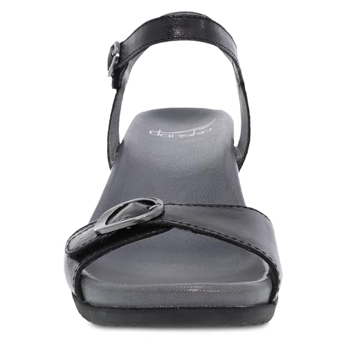 Dansko Arielle Wedge Sandal for Women – Cushioned, Contoured Footbed for All-Day Comfort and Support – Adjustable Hook & Loop Strap with Buckle Detail – Lightweight Rubber Outsole4