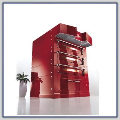 Italforni Bull - 3 Decks w/ proofer (w/hood), red