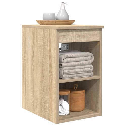 Armario de baño de roble Sonoma de 30x41x50 cm con estante 3